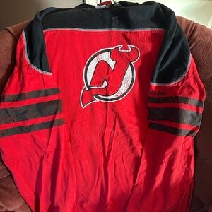 New Jersey devils Vintage Reebok face Off Collection T Shirt Men's Size Large